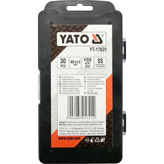 YT-17631  Μ5 Χ 0,8mm YATO CONSUMABLE  SPARES
