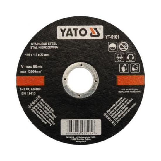 YT-6101  115 X 1,2 X 22MM YATO CONSUMABLE  SPARES
