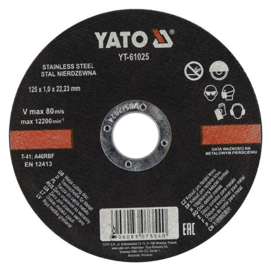 YT-61025   125mm  YATO CONSUMABLE  SPARES