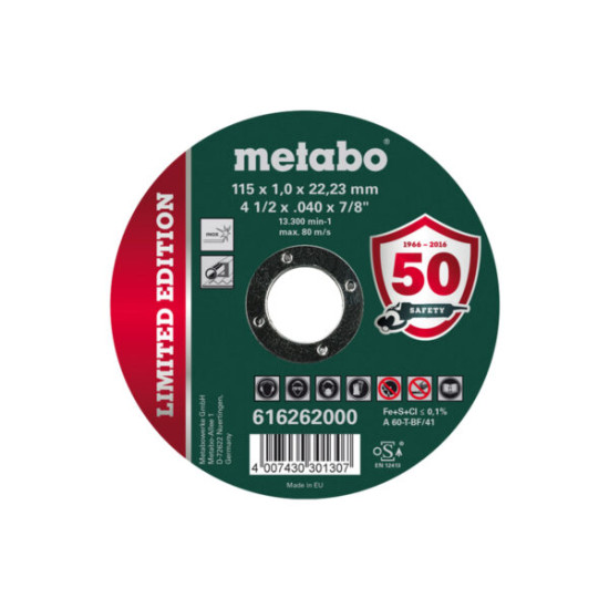 616262000   115 X 1,0 X 22,23MM METABO CONSUMABLE  SPARES