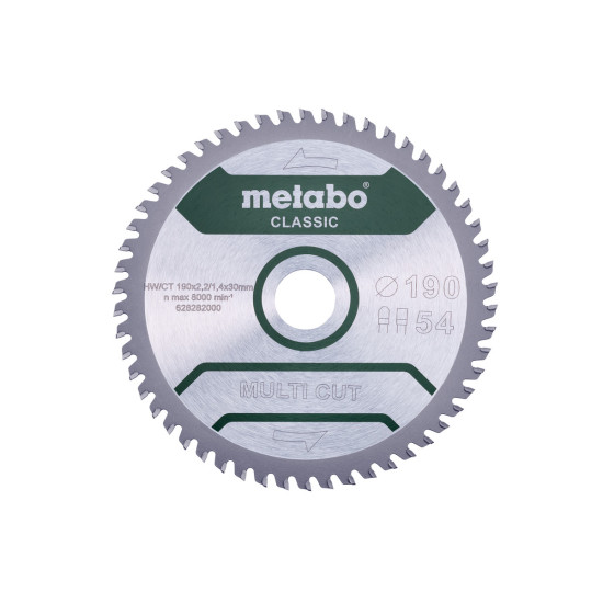 628663000  MULTI CUT CLASSIC 190X30 METABO CONSUMABLE  SPARES