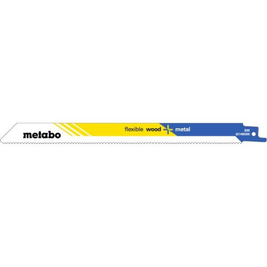 5 SABRE SAW BLADES "FLEXIBLE WOOD + METAL" 225 X 0.9 MM (631495000) METABO ACCESSORIES FOR CEAS 