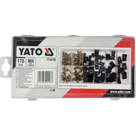 YT-06870  170 PIECES   YATO  SCREWS - PLUGS 