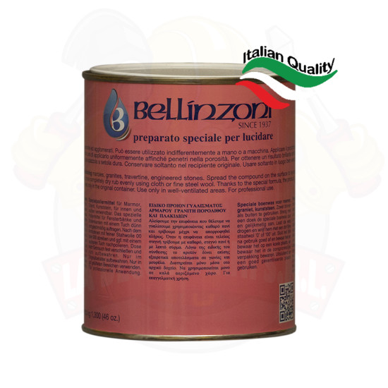 BELLINZONI  SPECIAL PREPARATION FOR POLISHING MARBLES, GRANITES, TRAVERTINE, ENGINEERED STONES MARBLE  AND POROUS SURFACE  PREVENTION