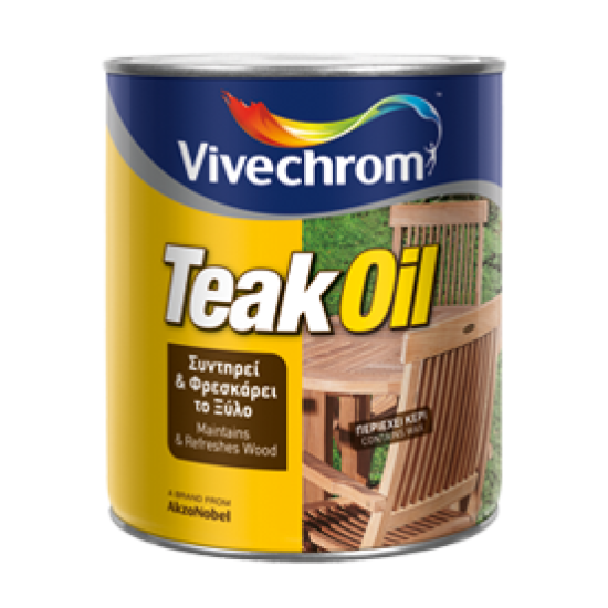 TEAK OIL®  VIVECHROM CLEAR ALKYD BASED EXOTIC OIL FOR EXTERIOR HARD WOOD 