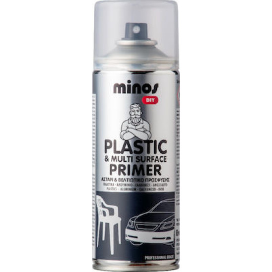 SPRAY PLASTIC & MULTI SURFACE PRIMER CLEAR 400ML  MINOS SPRAY 