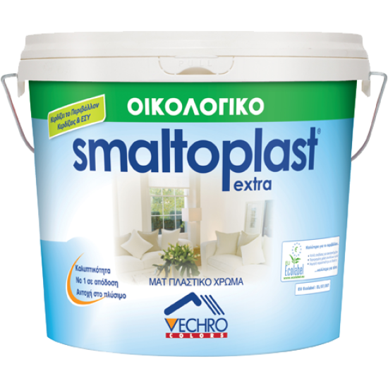 SMALTOPLAST extra ECO ΛΕΥΚΟ 10LT  VECHRO PAINTING AND INSULATION MATERIALS OFFERS 